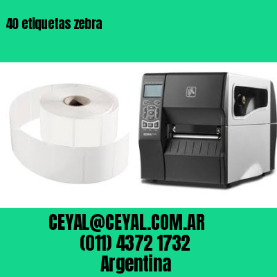 40 etiquetas zebra