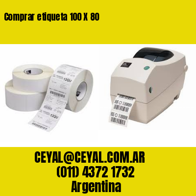 Comprar etiqueta 100 X 80