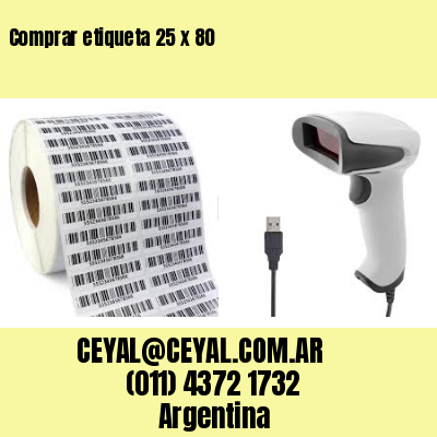 Comprar etiqueta 25 x 80