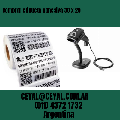 Comprar etiqueta adhesiva 30 x 20