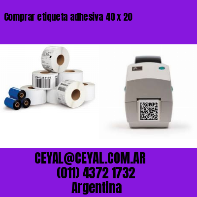 Comprar etiqueta adhesiva 40 x 20