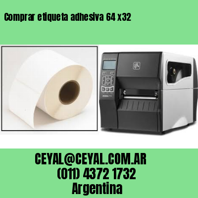 Comprar etiqueta adhesiva 64 x32