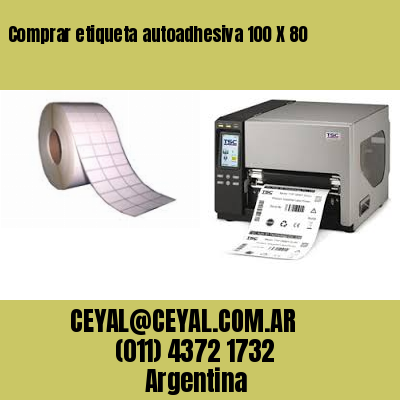 Comprar etiqueta autoadhesiva 100 X 80