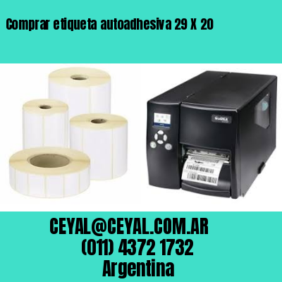 Comprar etiqueta autoadhesiva 29 X 20