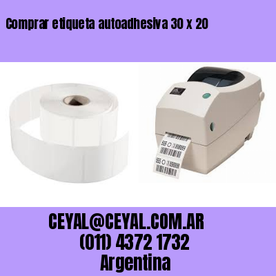 Comprar etiqueta autoadhesiva 30 x 20
