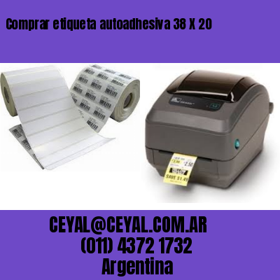 Comprar etiqueta autoadhesiva 38 X 20
