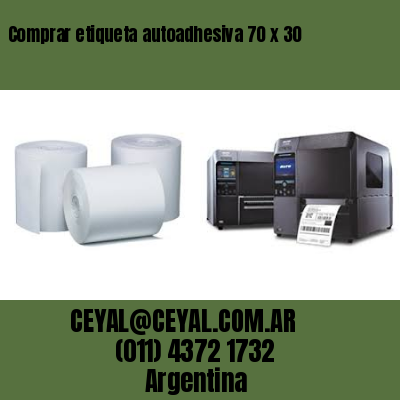 Comprar etiqueta autoadhesiva 70 x 30