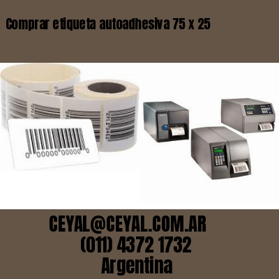 Comprar etiqueta autoadhesiva 75 x 25