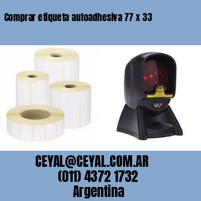 Comprar etiqueta autoadhesiva 77 x 33