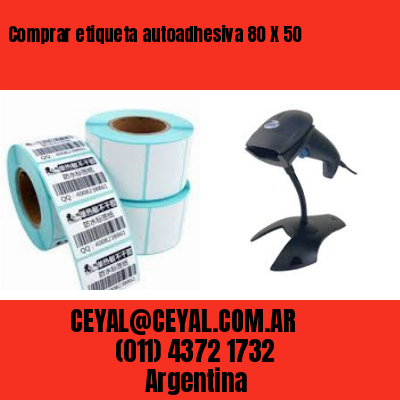 Comprar etiqueta autoadhesiva 80 X 50