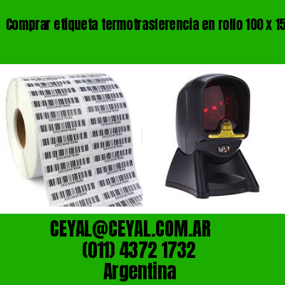 Comprar etiqueta termotrasferencia en rollo 100 x 150