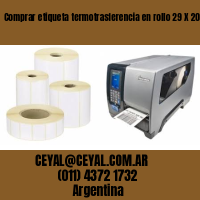 Comprar etiqueta termotrasferencia en rollo 29 X 20