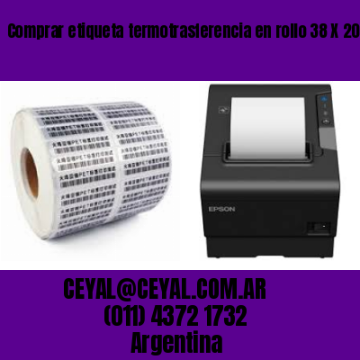 Comprar etiqueta termotrasferencia en rollo 38 X 20