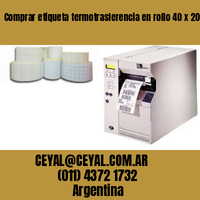 Comprar etiqueta termotrasferencia en rollo 40 x 20