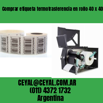 Comprar etiqueta termotrasferencia en rollo 40 x 40