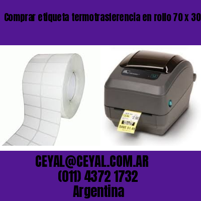 Comprar etiqueta termotrasferencia en rollo 70 x 30