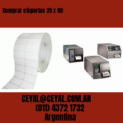 Comprar etiquetas 25 x 80