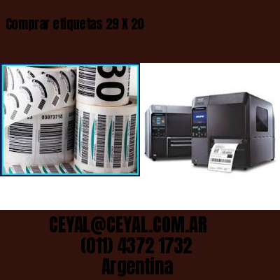 Comprar etiquetas 29 X 20