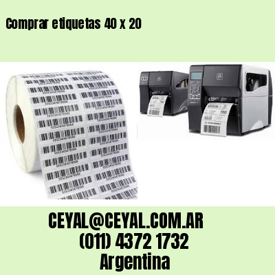 Comprar etiquetas 40 x 20