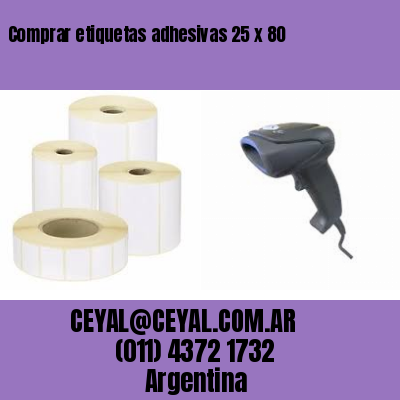 Comprar etiquetas adhesivas 25 x 80