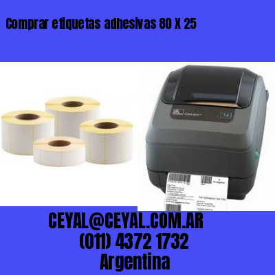 Comprar etiquetas adhesivas 80 X 25