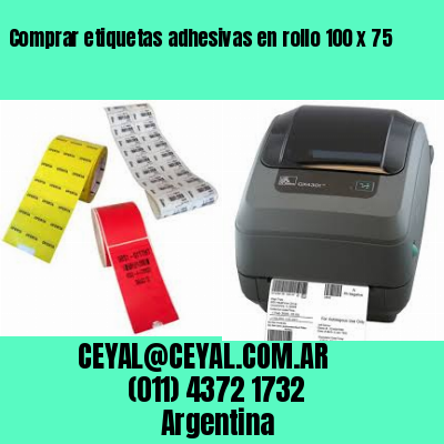 Comprar etiquetas adhesivas en rollo 100 x 75