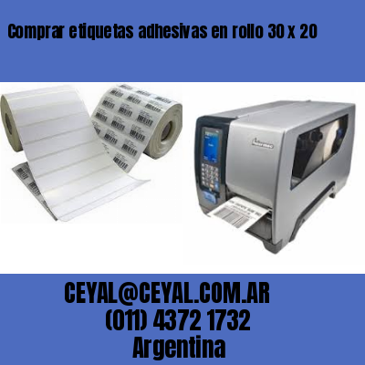 Comprar etiquetas adhesivas en rollo 30 x 20