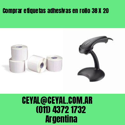 Comprar etiquetas adhesivas en rollo 38 X 20
