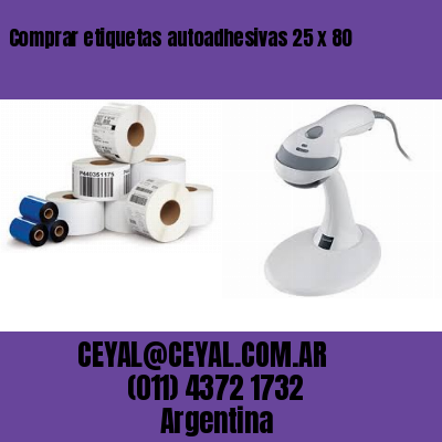 Comprar etiquetas autoadhesivas 25 x 80