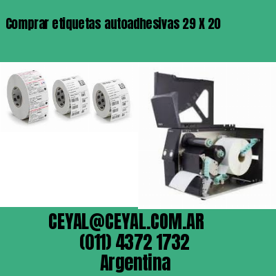 Comprar etiquetas autoadhesivas 29 X 20