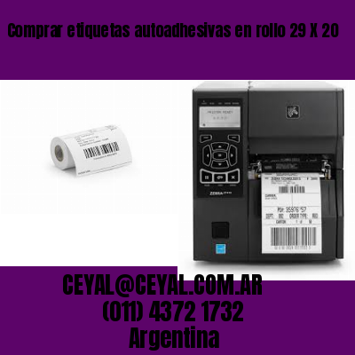 Comprar etiquetas autoadhesivas en rollo 29 X 20
