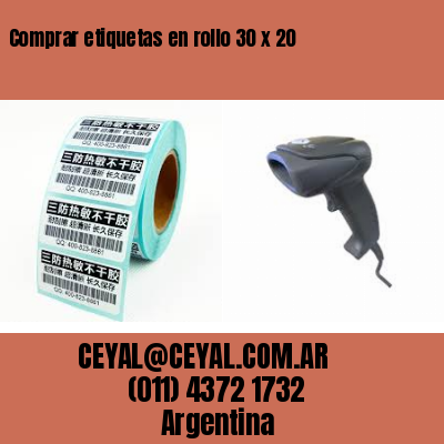 Comprar etiquetas en rollo 30 x 20