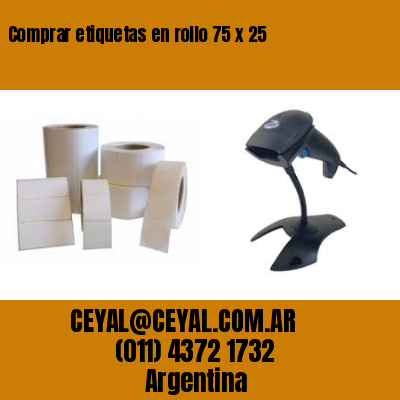 Comprar etiquetas en rollo 75 x 25