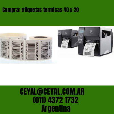 Comprar etiquetas termicas 40 x 20