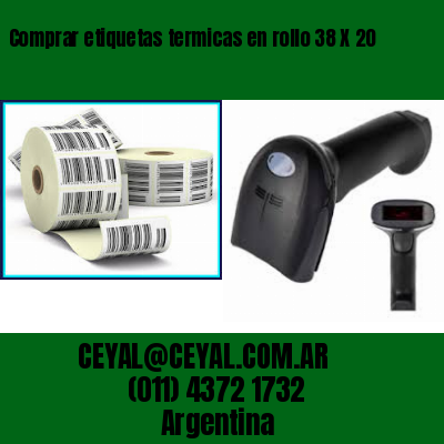 Comprar etiquetas termicas en rollo 38 X 20