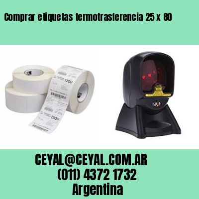 Comprar etiquetas termotrasferencia 25 x 80