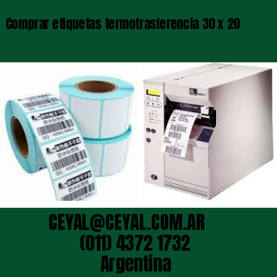 Comprar etiquetas termotrasferencia 30 x 20
