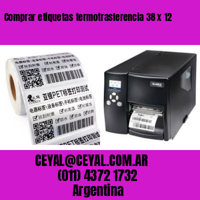 Comprar etiquetas termotrasferencia 38 x 12