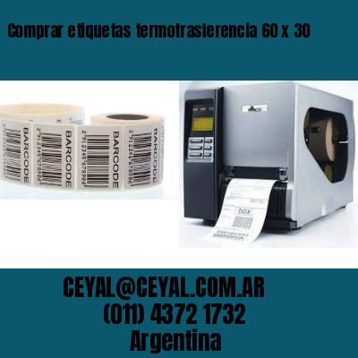 Comprar etiquetas termotrasferencia 60 x 30