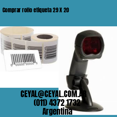 Comprar rollo etiqueta 29 X 20