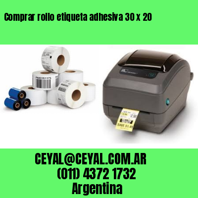 Comprar rollo etiqueta adhesiva 30 x 20