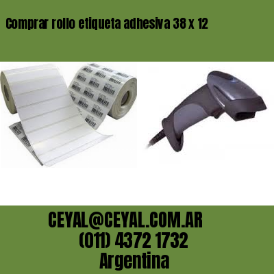 Comprar rollo etiqueta adhesiva 38 x 12