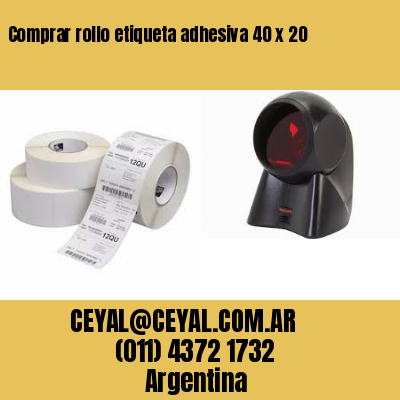 Comprar rollo etiqueta adhesiva 40 x 20