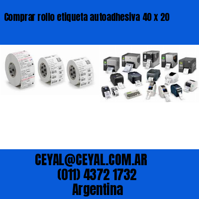 Comprar rollo etiqueta autoadhesiva 40 x 20