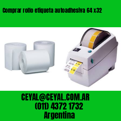 Comprar rollo etiqueta autoadhesiva 64 x32