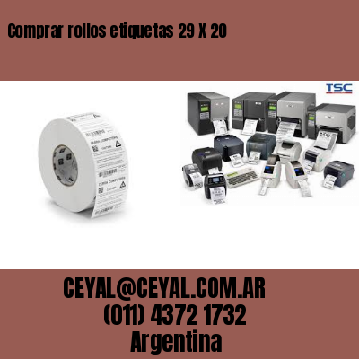 Comprar rollos etiquetas 29 X 20