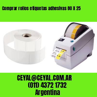 Comprar rollos etiquetas adhesivas 80 X 25