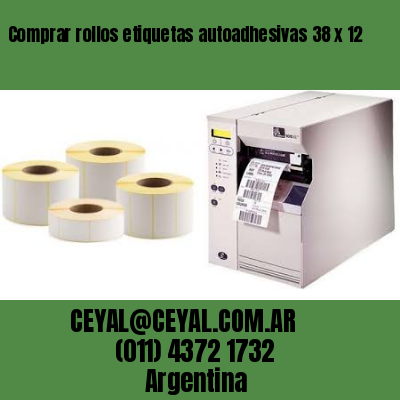 Comprar rollos etiquetas autoadhesivas 38 x 12