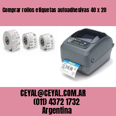 Comprar rollos etiquetas autoadhesivas 40 x 20
