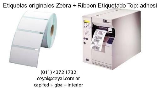 Etiquetas originales Zebra Ribbon Etiquetado Top: adhesivo ribbo